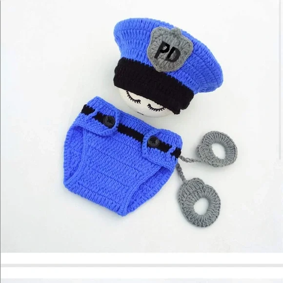Newborn Police photoshoot costume - Picture 4 of 5